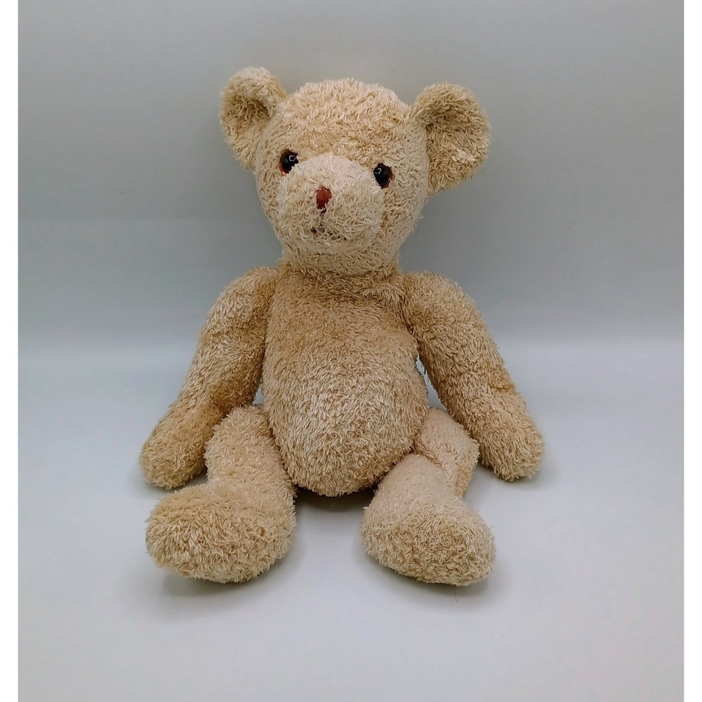12" Animal Alley Cream Tan VERY PRELOVED Beanbag Plush Bear B4